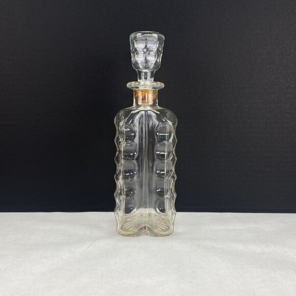 Vintage Ezra Brooks Bourbon Glass Decanter Bottle with Stopper - Picture 2 of 10